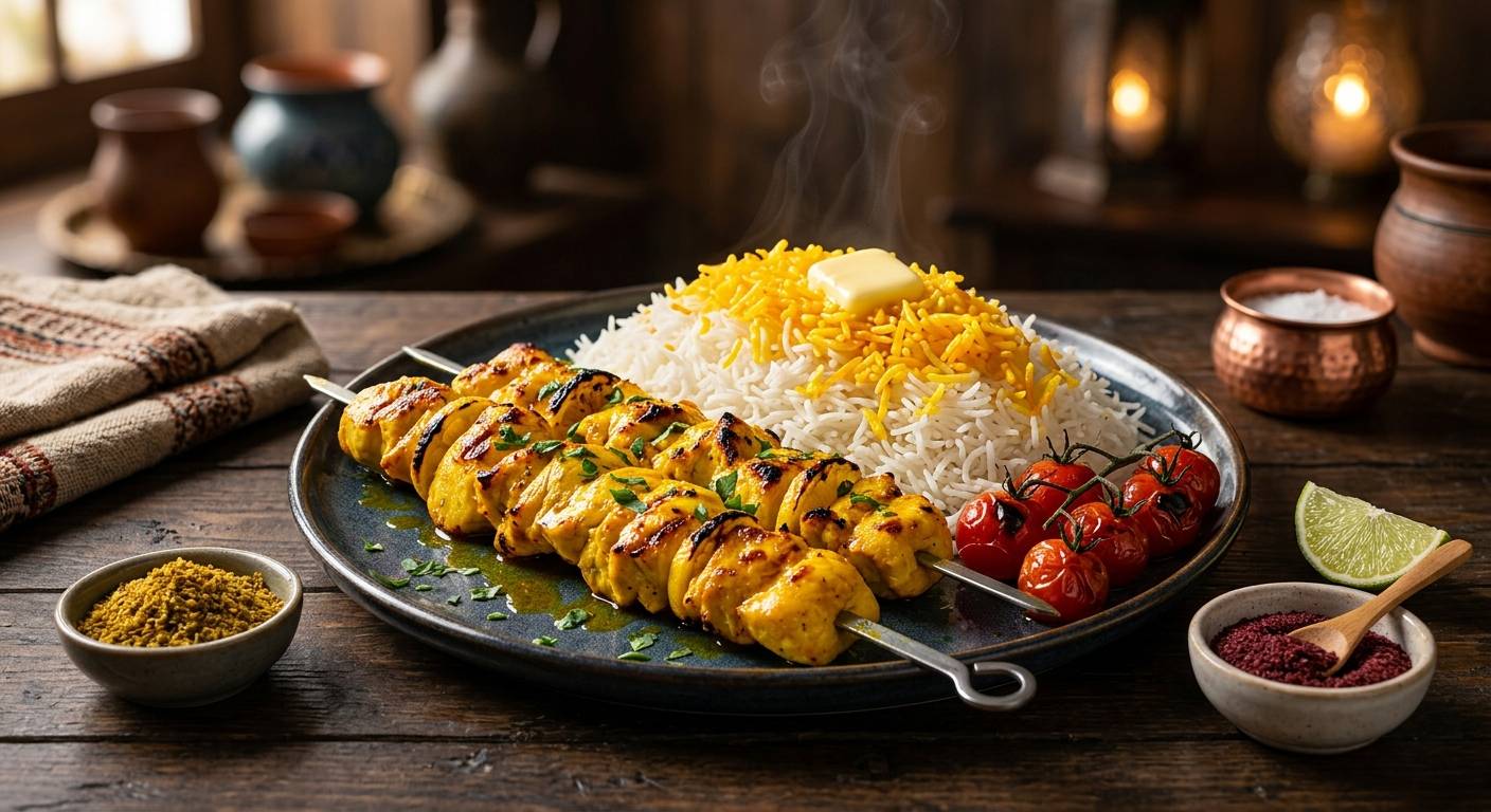 چلو جوجه کباب