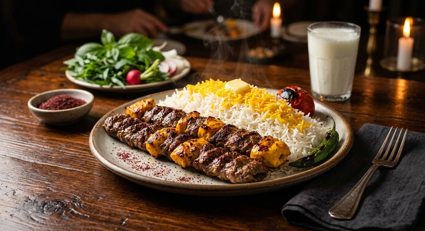چلو کباب نگینی